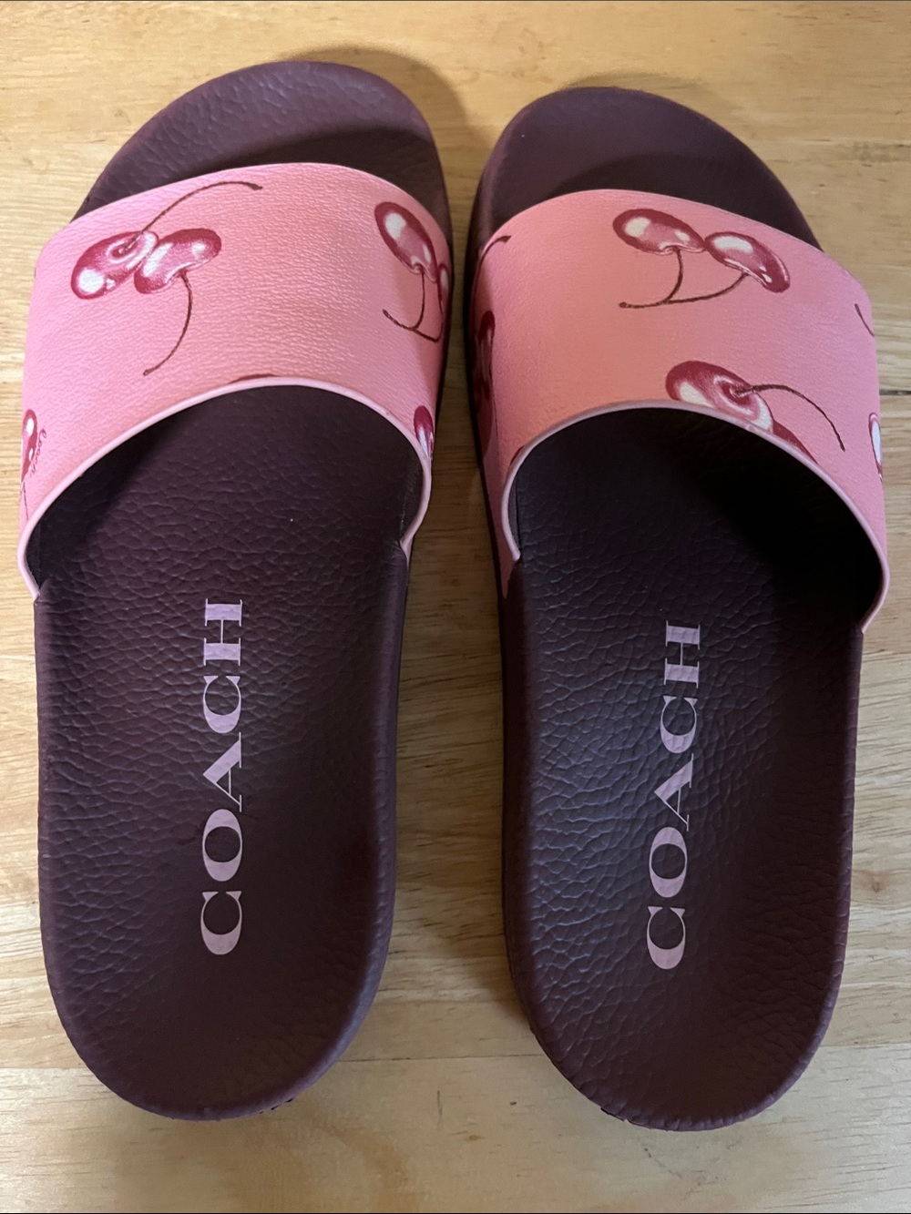 Pink Cherry Coach Sports Slide